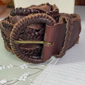 NWT Lucky Brand braided leather belt size S .